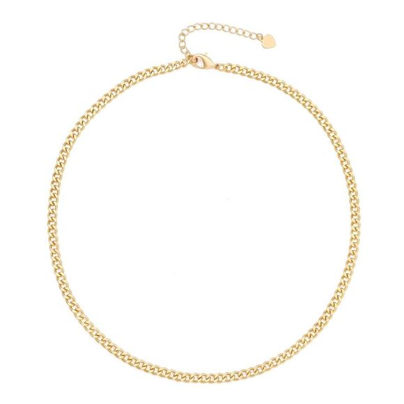 NWT Wool + Pepper Co. 18K Gold Cuban Chain Necklace - Picture 2 of 6